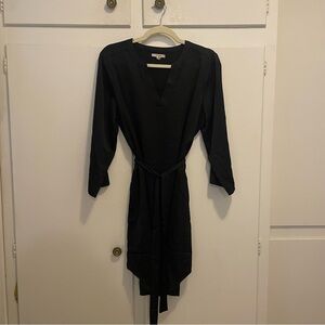 Maurices Classic Black Dress - Satin Glossy with Belt